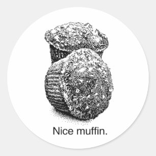 NICE MUFFIN -.png Classic Round Sticker