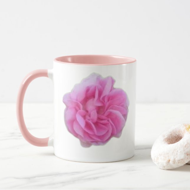 nice mug with natural rose (With Donut)