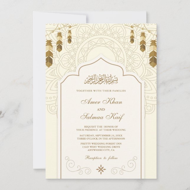 Nice Muslim wedding Invitations (Front)