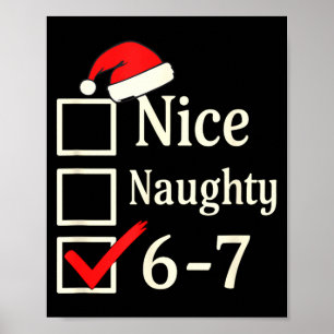 Nice Naughty 67 Christmas Brain Rot Poster