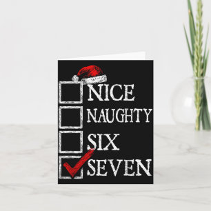 Nice Naughty 67 Christmas Funny Meme Six Seven  Card