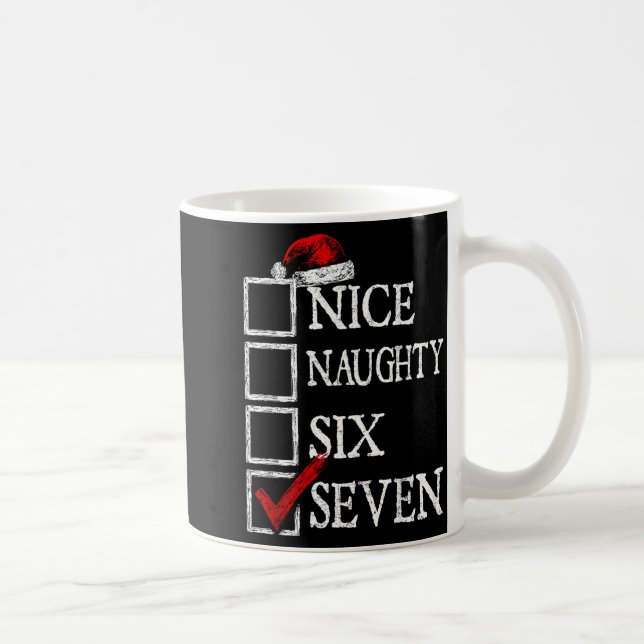 Nice Naughty 67 Christmas Funny Meme Six Seven  Coffee Mug (Right)