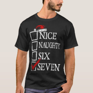 Nice Naughty 67 Christmas Funny Meme Six Seven  T-Shirt