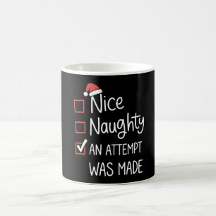 Nice Naughty an Attempt was Made Christmas List Coffee Mug