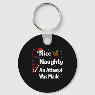 Nice Naughty An Attempt Was Made Christmas List Sa Key Ring