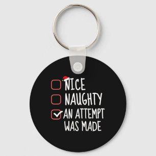 Nice Naughty An Attempt Was Made Christmas List Sa Key Ring