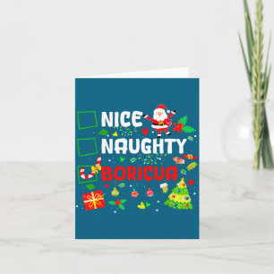 Nice Naughty Boricua Puerto Rico Women Christmas S Card