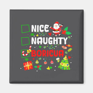 Nice Naughty Boricua Puerto Rico Women Christmas S Magnet