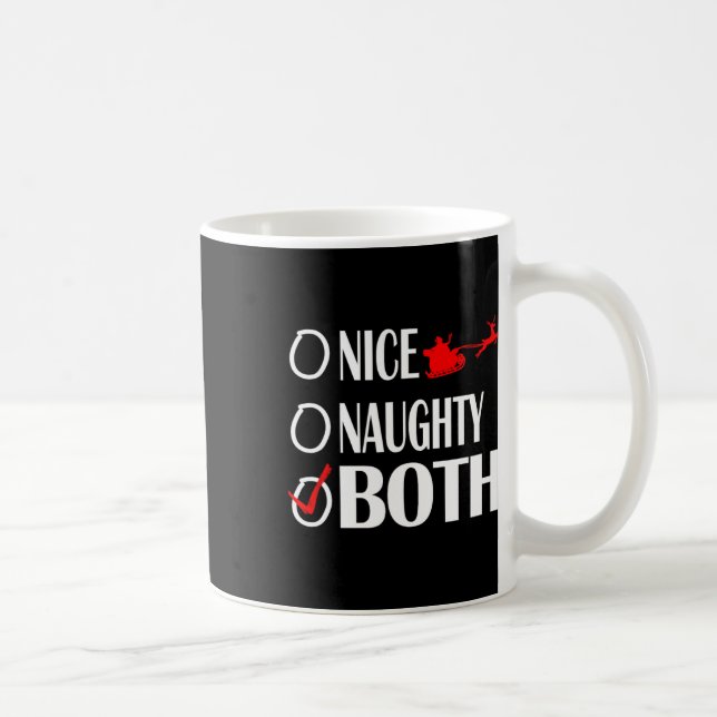 Nice Naughty Christmas Both Funny  Coffee Mug (Right)