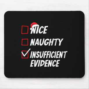 Nice Naughty Christmas Family Xmas Pajama Men Wome Mouse Pad