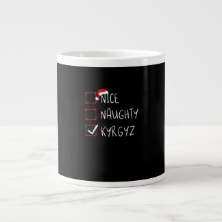 Nice Naughty Christmas Kyrgyzstan Heritage Large Coffee Mug