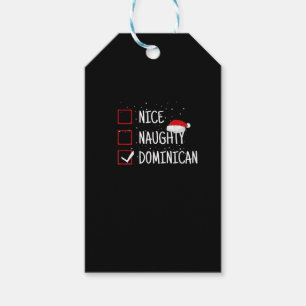 Nice Naughty Dominican Christmas List  Gift Tags