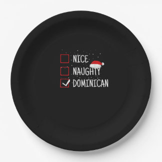 Nice Naughty Dominican Christmas List   Paper Plate
