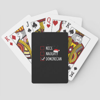 Nice Naughty Dominican Christmas List   Playing Cards