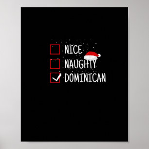 Nice Naughty Dominican Christmas List Poster