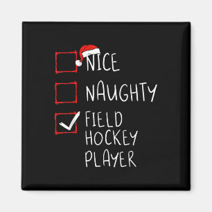 Nice Naughty Field Hockey Player List Christmas Sa Magnet