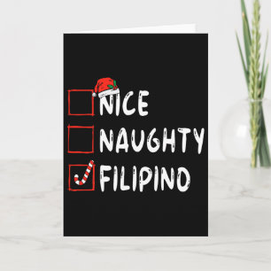 Nice Naughty Filipino Christmas Philippines Xmas H Card