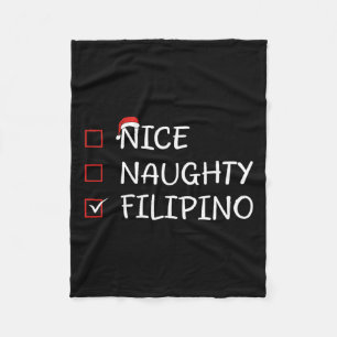 Nice Naughty Filipino Heritage Christmas Philippin Fleece Blanket