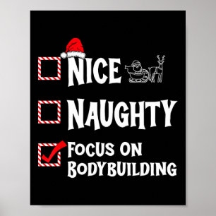 Nice Naughty - Focus On Bodybuilding Gymnast Chris Poster
