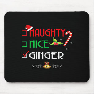 Nice Naughty Ginger Group Matching Christmas Mouse Pad