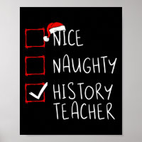 Nice Naughty History Teacher Christmas List School