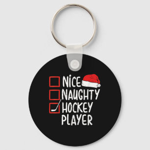 Nice Naughty Hockey Player Christmas Funny Xmas Sa Key Ring