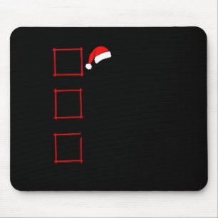 Nice Naughty Hockey Player Christmas List Family X Mouse Pad
