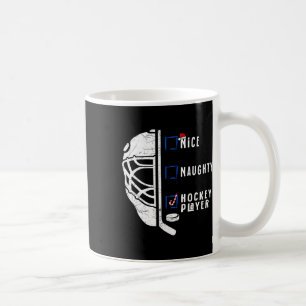 Nice Naughty Hockey Player List Christmas Santa Cl Coffee Mug