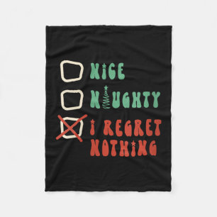 Nice Naughty I Swear I Tried V-neck Fleece Blanket
