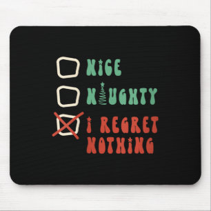 Nice Naughty I Swear I Tried V-neck  Mouse Pad