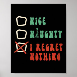 Nice Naughty I Swear I Tried V-neck Poster