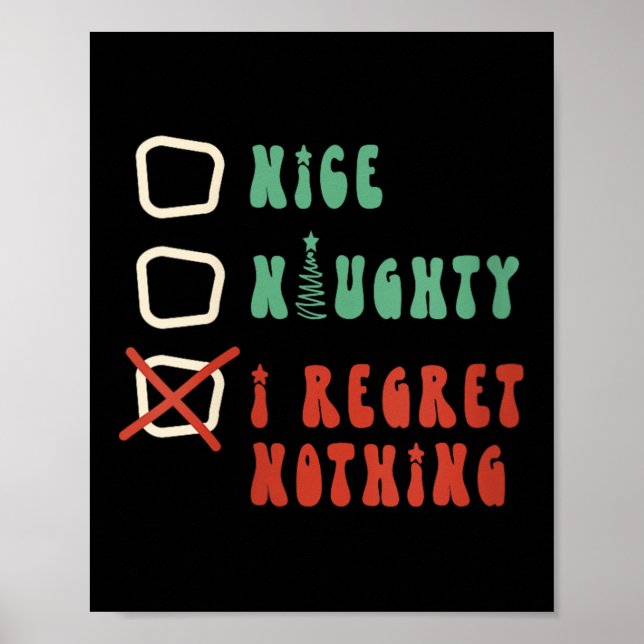 Nice Naughty I Swear I Tried V-neck  Poster (Front)