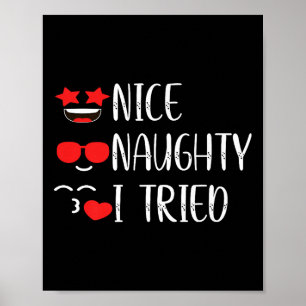 Nice Naughty I Tried Premium Poster