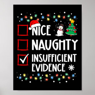 Nice Naughty Insufficient Evidence Christmas Famil Poster