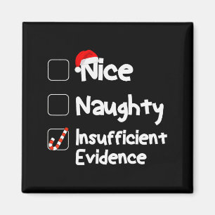 Nice Naughty Insufficient Evidence Christmas Santa Magnet