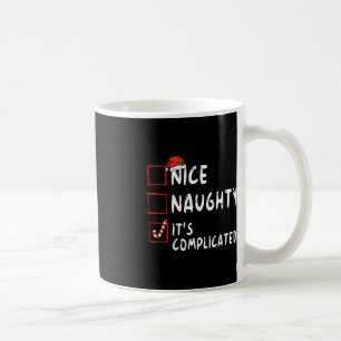 Nice Naughty It's Complicated Christmas List Santa Coffee Mug