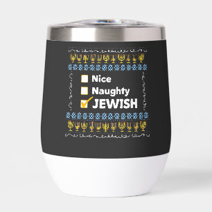 Nice Naughty Jewish Hanukkah Ugly Sweater