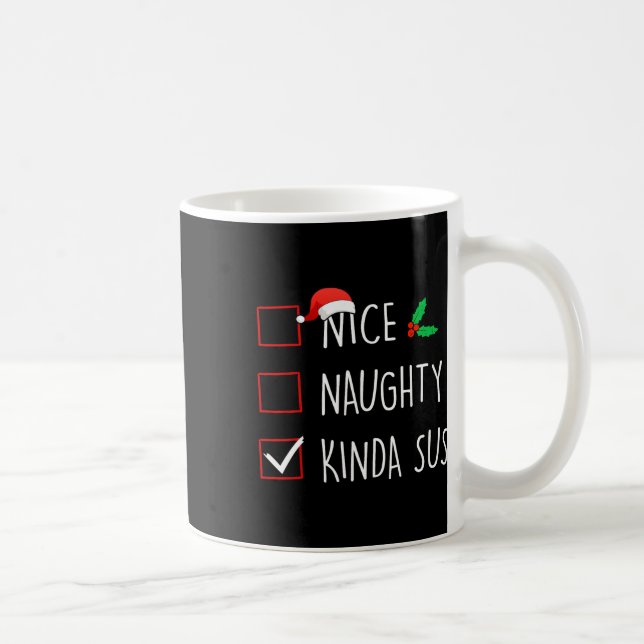 Nice Naughty Kinda Sus Christmas Family Matching  Coffee Mug (Right)