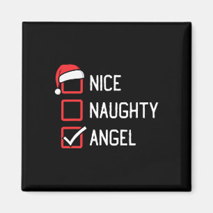 Nice Naughty List Angel Christmas 1 Magnet
