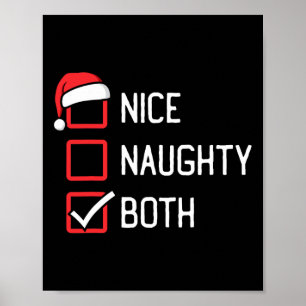 Nice Naughty List Both Christmas Poster