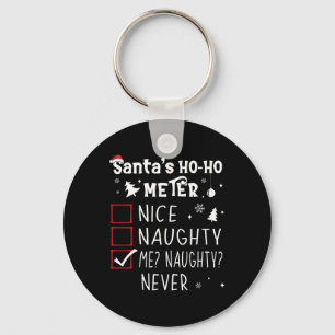 Nice Naughty Me Naughty Never Christmas List 1 Key Ring