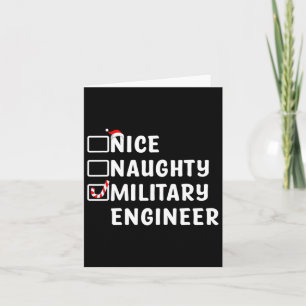 Nice Naughty Military Engineer Funny Christmas Eng Card