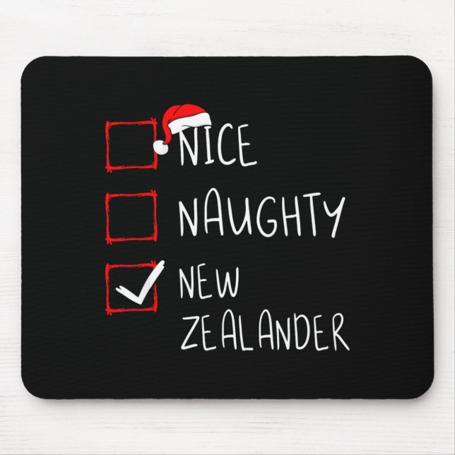 Nice Naughty New Zealander Christmas New Zealand H Mouse Pad (Front)