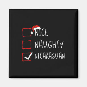 Nice Naughty Nicaraguan Christmas Nicaragua Herita Magnet