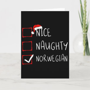 Nice Naughty Norwegian Christmas Norway Heritage R Card