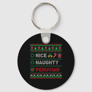 Nice Naughty Peruvian Christmas Checklist Peru  Key Ring
