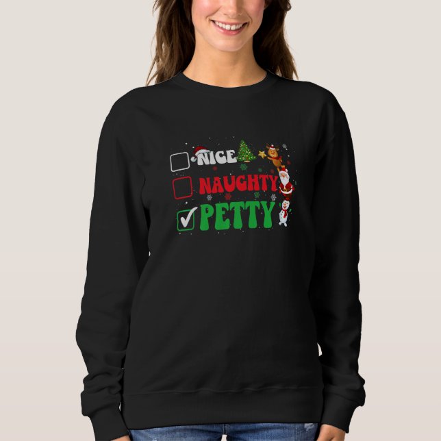 Nice Naughty Petty Christmas Ugly Sweater Pajama O (Front)