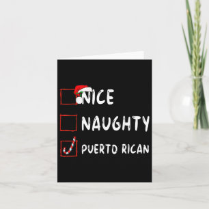 Nice Naughty Puerto Rican Christmas Puerto Rico 1 Card