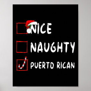 Nice Naughty Puerto Rican Christmas Puerto Rico 1  Poster