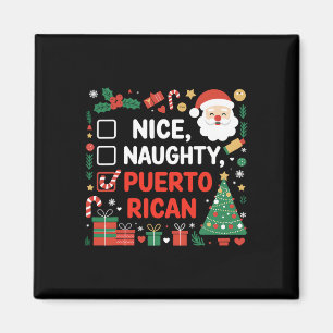 Nice Naughty Puerto Rican Santa Christmas  Magnet